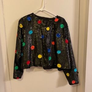 Vintage Sequined polka dot jacket Bergdorf Goodman